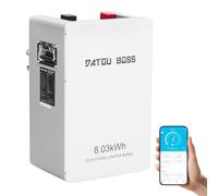 DATOUBOSS Batterie Lithium 25.6V 314Ah LiFePO4 Bluetooth RS232/RS485/CAN | 8000+Cycles,8,03KWh ,Prend en Charge la Connexion parallèle,Une Grande capacité de Batterie et Une Large Gamme d'applications