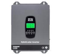 DATOUBOSS Onduleur Hybride Solaire 24V 3300W, 220/230V CA, Off-Grid | MPPT 5000W, 40-450V CC, charge solaire 120A, secteur 80A, UPS 10ms, BMS RS485, camping-cars et sites hors réseau