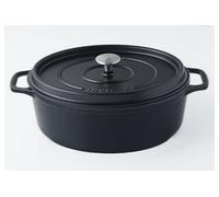 Invicta Daubière en fonte émaillée PUV403331 33 cm Noir mat Tous feux dont induction