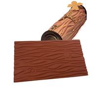 Daudignac Tapis relief silicone Bûche de Noël Motif Bois