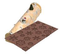 DAUDIGNAC Tapis Relief Silicone Bûche de Noël Motif Flocons