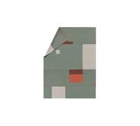 DAVID FUSSENEGGER Plaid - Couverture LUCA Squares 140x200cm Vert vert clair