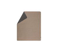 DAVID FUSSENEGGER Plaid MERANO carreaux 160x200cm Fumée gris