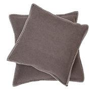 David Fussenegger Sylt Housse de coussin avec point décoratif, Fango, 50 cm x 50 cm