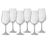 DAVID SHAW Bc722-350 Bohême Cascade Optic Verre à vin, Lot de 6, 350 ml/354,4 Gram, Null, 550ml/19.5 oz