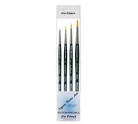 DaVinci ESPACE BEAUX ARTS Da Vinci Serie 1570 Nova Pinceau synthétique Rond, Set 4 PCS, 3/0, 0, 2, 4. pour Aquarelle, Peinture à l'huile et Acrylique,Made in Germany