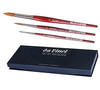DaVinci ESPACE BEAUX ARTS Da Vinci Series 5580 Cosmotop Spin Vegan. Lot de 3 pinceaux aquarelle n° 2, 6, 12 Fabriqué en Allemagne