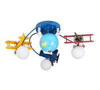 d'avion pour Chambre d'enfant, éclairage Suspendu E27 Moderne avec Globe terrestre, luminaire créatif d'avion de Dessin animé pour Chambre d'enfant, Chambre d'enfant