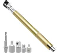 DawlQawwi hoc à Embout Décalé avec 3 Adaptateurs liquet Extensible Haute Performance - Mandrin 1/2" - Torque 100 Nm - Idéal Mécanique & Bricolage dans Espaces Restreints