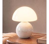 Dawnwake Lampe de table champignon en céramique - Petite lampe de chevet en verre pour chambre, salon, chambre d'enfant, veilleuse unique et esthétique pour filles