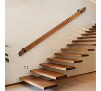 Dawselod 60cm Main courante d‘escalier en bois, main courante de sécurité antidérapante de style industriel rustique pour couloir, rampe d’escalier à fixation murale