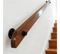 Dawselod 80cm Main courante d‘escalier en bois, main courante de sécurité antidérapante de style industriel rustique pour couloir, rampe d’escalier à fixation murale
