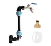 DAWTHTW Accessoires de réservoir d'eau 1000 L - Col de cygne - Adaptateur de réservoir IBC pour réservoir d'eau - Adaptateur de robinet de 1,9 cm - Col de cygne en laiton - Point extérieur - Arrosage