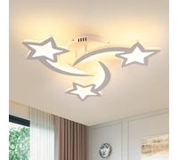 DAXGD 40W Plafonnier LED Blanc Créatif Forme De Étoile Blanc Chaud 3000K | Luminaire Plafonnier 40W 4500LM, Lampe de Plafond Moderne Acrylique pour Chambre Salon Cuisine Salle à Manger, Dia 51cm