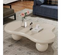 DAXUESEH Table Basse IrréGulière en Forme De Nuage avec 3 Pieds Boule