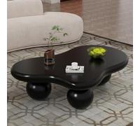 DAXUESEH Table Basse IrréGulière en Forme De Nuage avec 3 Pieds Boule