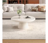 DAXUESEH Table Basse Ronde Style Tambour Mid-Century Modern