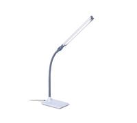 daylight Lampe de table UnoPro - Neuf, LED 6 000 K, 1 150 lux, 4 niveaux de luminosité, abat-jour antireflet, bras flexible, tête - Idéale pour la couture, la lecture et les loisirs créatifs - Blanc