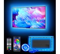 Daymeet Lumières LED pour TV, rétroéclairage LED de 4 m pour TV USB de 50 à 55 pouces, bande lumineuse LED RVB à changement de couleur avec télécommande, synchronisation de la musique, contrôle par