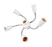 DAYnagh Répartiteur de douille réglable E27 en col de cygne pour ampoules LED, convertisseur avec rallonge de tuyau adaptateur 3, 4, 5, 6 voies