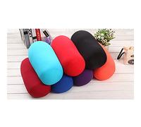 DAYNECETY Mini traversin lombaire en microbilles pour voyage, sommeil, bain, lit, massage, yoga, repose-jambes (rouge)