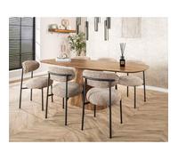Dayo - table à manger en bois massif de manguier - 6 à 8 personnes - Bois