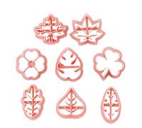 Dayysiuy Emporte-Pièce Feuille | Cutter à Fondant pour Cuisine - Forme à Pâte Fondant pour Pâtisserie Maison et Préparation Culinaire, 8 Moules en Argile Souple
