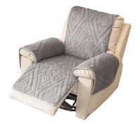 DAZSIAZ Housses Moelleuses pour Fauteuils Inclinables, Housses Matelassées Monoblocs pour Accoudoirs et Appuie-tête de Canapé, Tapis de Protection pour Meubles pour Animaux de Compagnie(Gray,B)