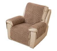 DAZSIAZ Housses Moelleuses pour Fauteuils Inclinables, Housses Matelassées Monoblocs pour Accoudoirs et Appuie-tête de Canapé, Tapis de Protection pour Meubles pour Animaux de Compagnie(Khaki,D)