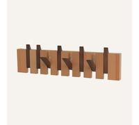 DAZSIAZ Porte-manteau Mural en Bois à Motif de Touches de Piano, Organisateur Mural à Crochet Rabattable, Étagère de Rangement pour Vêtements, Clés et Serviettes, Robuste(Mix,8 hooks)