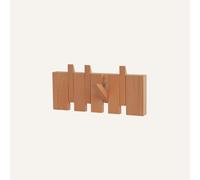 DAZSIAZ Porte-manteau Mural en Bois à Motif de Touches de Piano, Organisateur Mural à Crochet Rabattable, Étagère de Rangement pour Vêtements, Clés et Serviettes, Robuste(Primary,4 hooks)