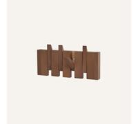 DAZSIAZ Porte-manteau Mural en Bois à Motif de Touches de Piano, Organisateur Mural à Crochet Rabattable, Étagère de Rangement pour Vêtements, Clés et Serviettes, Robuste(Brown,4 hooks)