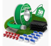DazSpirit 50 m Cable Robot Tondeuse, Tondeuse Gazon Fil Périphérique | Comprend 50 Piquets, 10 Connecteurs Câble, 10 Bornes Connexion, Compatible avec Gardena Bosch Husqvarna Worx Honda Robomow