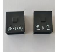 DAZZLEEX 1 paire de poignées de contrôle thermostatiques, bouton de contrôle de la température de la douche noir pour régler et contrôler la température de l'eau