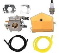 DAZZLEEX 503281504 Kit de carburateur avec filtre à air et bobine d'allumage pour tronçonneuse Hus 50 51 55 Pièces de rechange haute tension Bobine assemblée (deux)