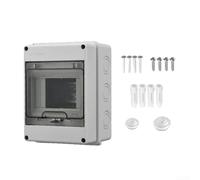 DAZZLEEX Boîte de distribution étanche IP65 5 modules 50 A en plastique ABS avec porte transparente et serrure pour interrupteur de compteur de montage extérieur 152 x 110 x