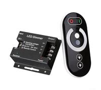 DAZZLEEX Contrôleur de gradation tactile LED avec télécommande sans fil RF pour bandes LED 12-24 V, sources monochromes, charge maximale 18 A, contrôle d'éclairage domestique commercial