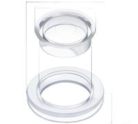 DAZZLEEX Ensemble anneau et capuchon en silicone pour table de patio de 5,1 cm - Anneau central de table résistant aux intempéries (blanc)