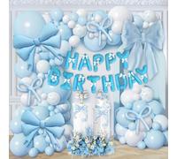 DAZZLEEX Kit d'arche de ballons roses et blancs 102 pièces pour mariage, fête prénuptiale, fête prénatale, anniversaire, fournitures de fond à faire soi-même (JT-HD02-Bow)