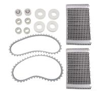 DAZZLEEX Kit de pièces de rechange pour nettoyeur de piscine Dolphin : anneaux de roue en mousse, courroies d'entraînement, brosses à rouleaux pour plus M200 M400 C3 CB Discovery Robot Réparation sous