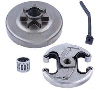 DAZZLEEX Kit de pignon pour tronçonneuse 340 345 350 445 450 - Tambour d'embrayage à aiguilles pour chaîne d'huile forestière et tronçonneuse essence