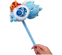 DAZZLEEX Lanterne en forme de poisson pour le Nouvel An chinois, décoration classique faite à la main pour enfants, accessoire photo, rose, rouge, jaune, bleu, violet, 32 x 16,5 cm (bleu)