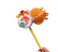 DAZZLEEX Lanterne en forme de poisson pour le Nouvel An chinois, décoration classique faite à la main pour enfants, accessoire photo, rose, rouge, jaune, bleu, violet, 32 x 16,5 cm (jaune)
