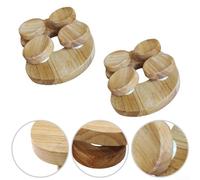 DAZZLEEX Lot de 2 appuie-têtes de sauna en bois avec design rotatif pour soulager le cou, support ergonomique, accessoire traditionnel pour sauna 23 x 17 x 6 cm