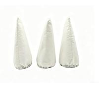 DAZZLEEX Lot de 3 sacs filtrants pour nettoyeur de piscine Eclipse et ivac 350/50 - Maille fine - Blanc - 220 x 88 mm