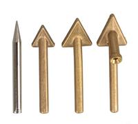 DAZZLEEX Lot de 4 embouts de rechange pour fer à souder en plastique de 80 W TPO TEO PP pour réparation de pare-chocs automatique - Buses en acier doré - Chauffe jusqu'à 896F - Accessoires d'outils de