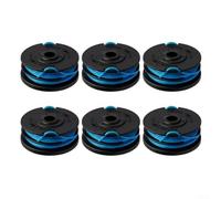 DAZZLEEX Lot de 6 bobines de rechange pour débroussailleuse sans fil Greenworks 2101602 2101602A Part 2900719 Bleu torsadé avec alimentation automatique 0,1 cm