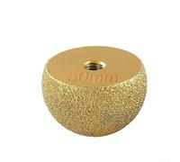 DAZZLEEX Meule diamant tête champignon 10 mm alésage pour meuleuse d'angle, perceuse électrique, pierre de verre, outil de polissage et de traçage finition dorée (50 mm)