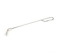 DAZZLEEX Outil de retrait de cendres en acier inoxydable de 45,7 cm pour barbecue Kamado Joe Classic I II III et œufs de petite, moyenne et grande taille, poignée en métal avec crochet de suspension