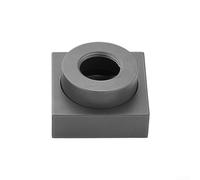 DAZZLEEX Pommeau de douche carré réglable - Couvercle décoratif de 0 à 23 mm de hauteur rétractable - Bride de tuyau en laiton pour robinet de salle de bain - Finition : blanc, noir, gris, or (gris)